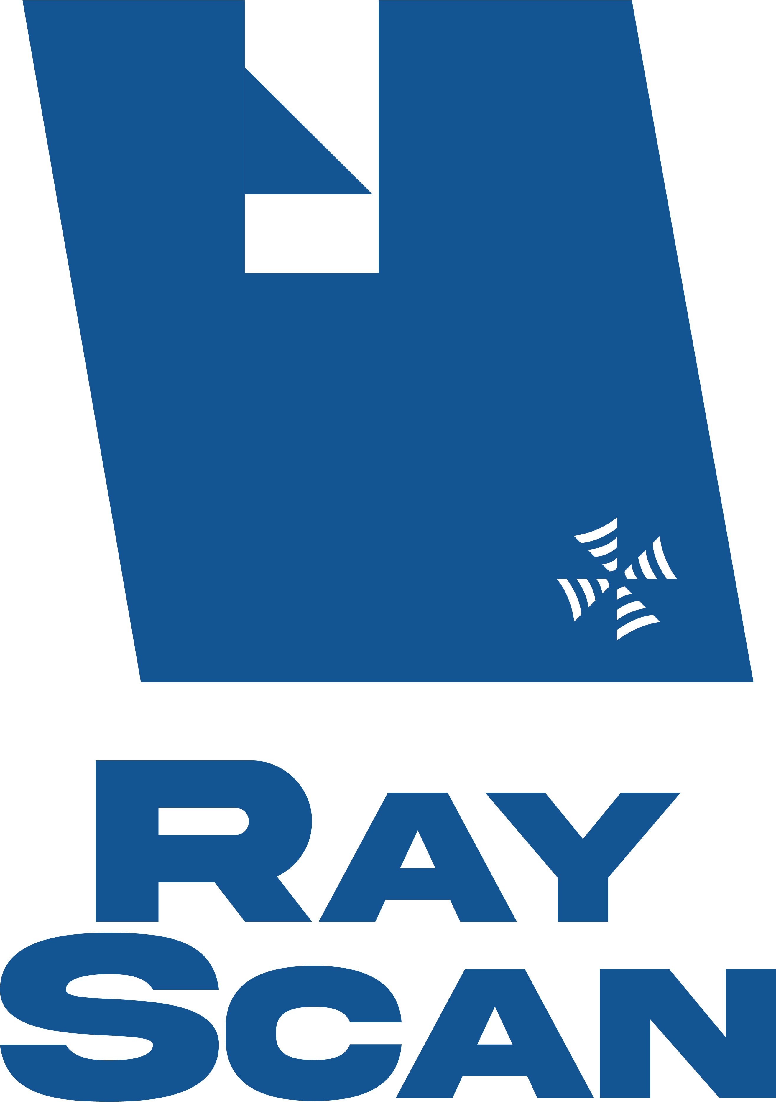 Logo RayScan blu e bianco